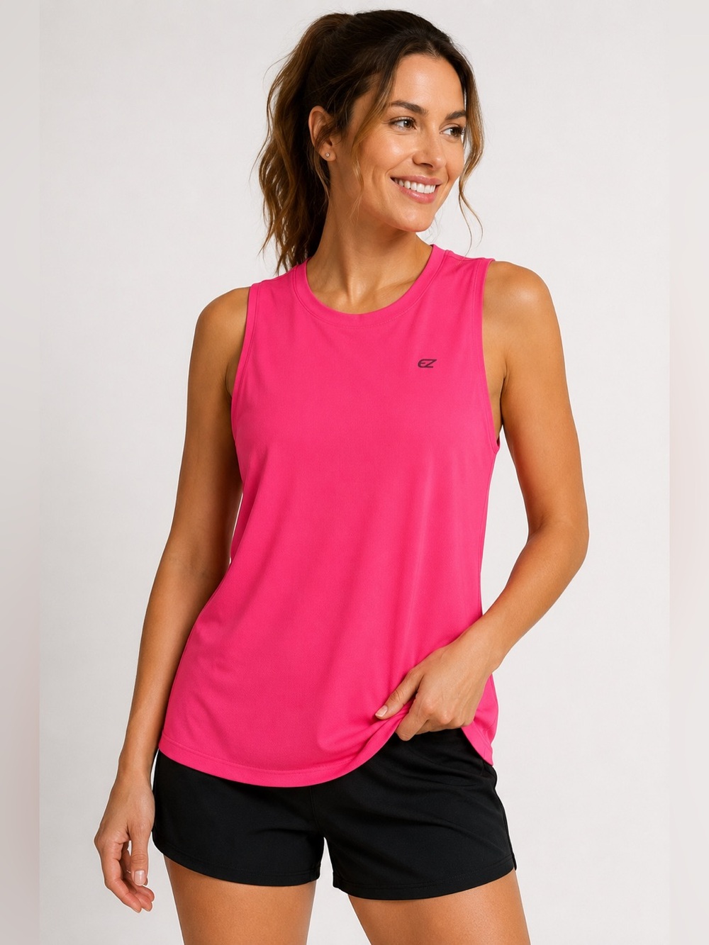 EZRUN Pink Sleeveless Athletic Performance Tank Top Size Large Moisture Wicking